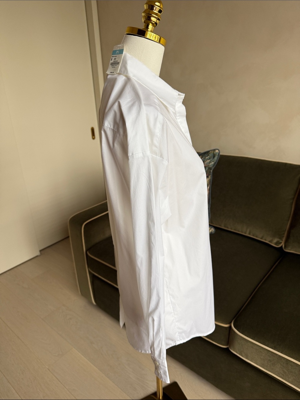 J. McLaughlin White Button Down Shirt Size Small NWT Top - Picture 4 of 7